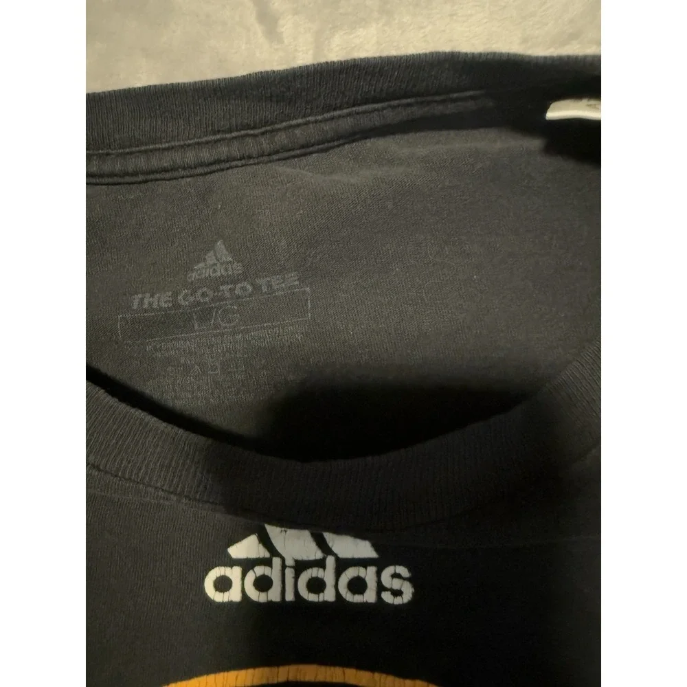 Adidas T-Shirt Men Large Black Boston Bruins Hockey NHL Short Sleeve Shirt